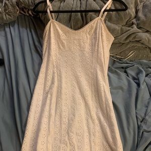 White floral print graduation dress